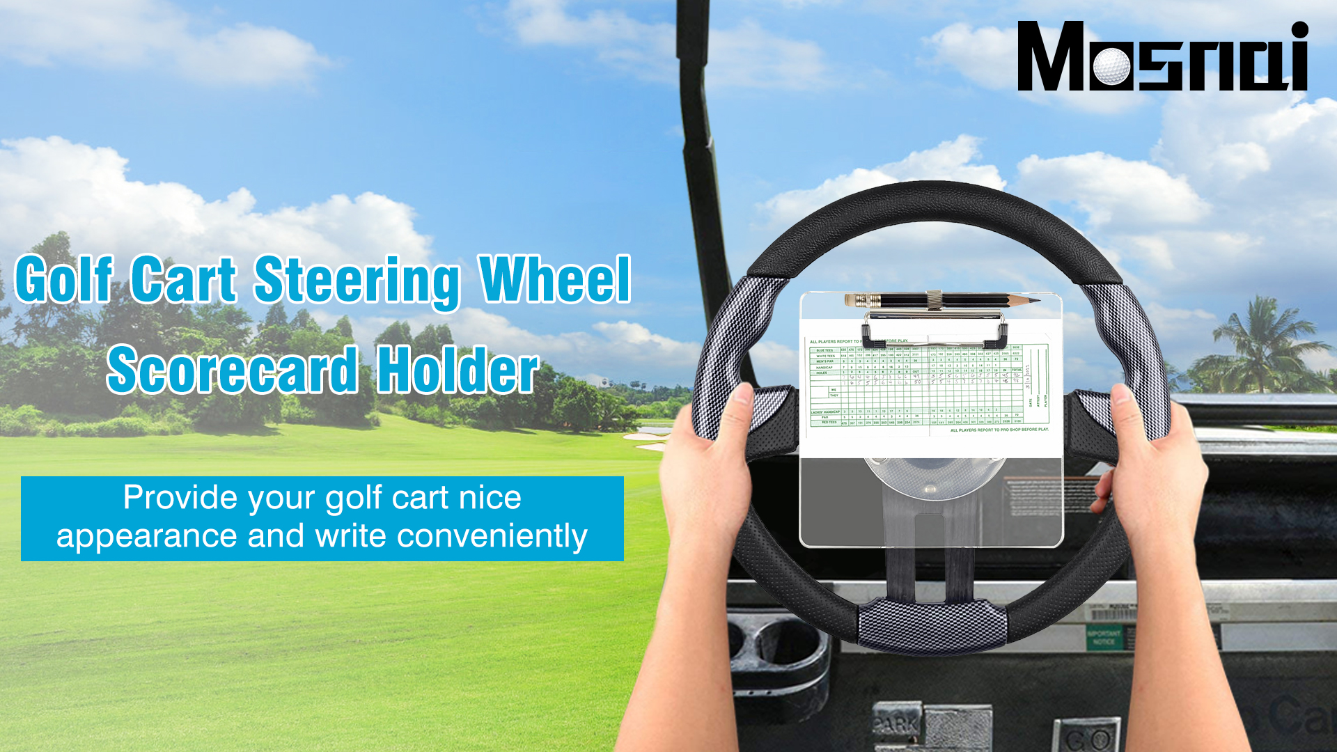 Amazon.com : MOSNAI Golf Cart Steering Wheel Scorecard